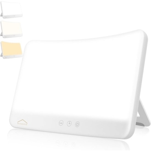 Homezie Daglichtlamp - Ingebouwde timer - 10.000 Lux - Lichttherapie Lamp - 3 kleuropties