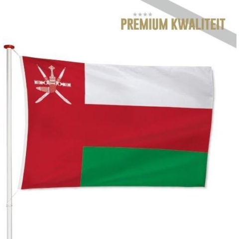Omaanse Vlag Oman 200x300cm - Kwaliteitsvlag - Geschikt voor buiten