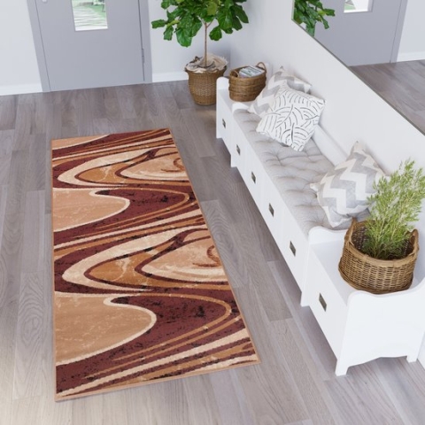 Tapiso Dream Tapijt Loper Bruin Gangloper Vloerkleed Maat- 80x650