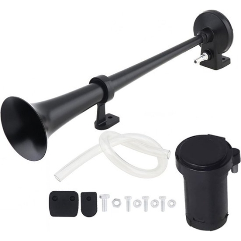 Dakta® Luchthoorn 12 Volt | 150dB | Luchthoorn met compressor | Claxon 12 volt