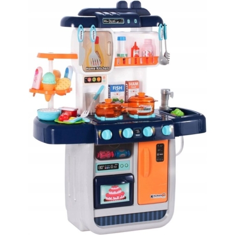 Ilso speelgoed keuken - Kookgeluid - Stoom - Blauw – Kinderkeuken - Keukenspullen - Ingrediënten - Keukengerei - Eten en drinken - Koken - Bereiden - Keukenset - inclusief batterijen