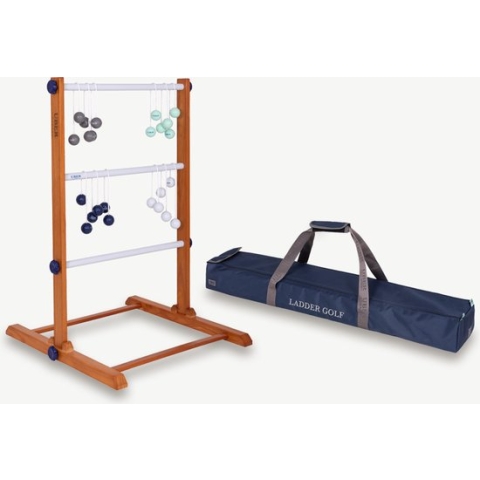 Profi Original 2023 Ladderspel - Topkwaliteit Ladderspel Werpspel - met officiële Golf Bolas (Donkerblauw & Wit) - inclusief Luxe Draagtas Compleet en Prof. Klasse en Geweldig