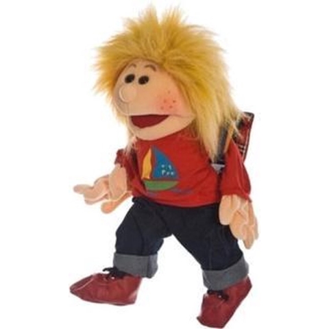 Living Puppets Handpop Kleine Lasse met schooltas - 45 cm