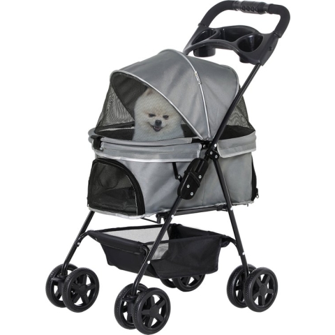 PawHut Hundewagen mit Becherhalter D00-127
