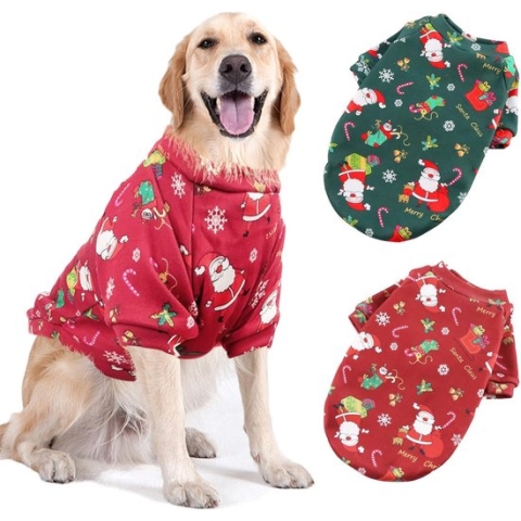 Kersttrui voor honden - Trui voor katten Kerstkleding Winter Warm Kerst Dierenkostuums Maat M Set van 2
