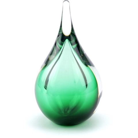 Urnencenter Druppel Mini Urn Kristalglas - Groen - Urn voor as - Gedenkartikel - Gedenksteen - Urn Hond - Urn Kat - Urn Dierbare - Assieraad