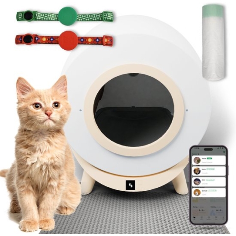 Heimer Easy Scoop - Elektrische Kattenbak Zelfreinigend - Automatische/Zelfreinigende - 80L - XXL - incl. Mat & App