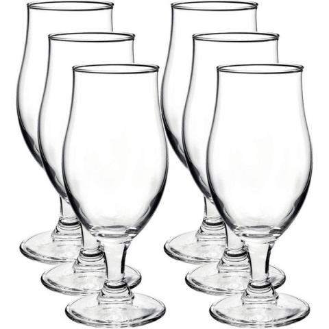 12x Speciaal bierglazen/tulpglazen transparant 375 ml Executive - Bierglas