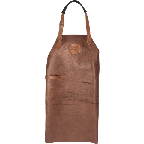 Xapron - New York Schort met Schouderbanden XL Leer - Leer - Zwart