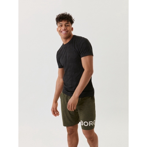 Björn Borg Performance Tee - sportshirts - zwart - Mannen