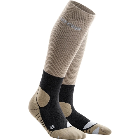 CEP - Hiking Merino Compressiesokken - Sand - Geslacht: Man, Kuitomtrek (centimeter): 45 - 50 cm