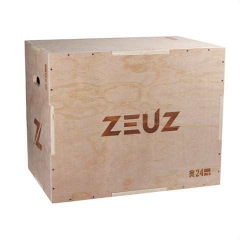 ZEUZ Houten Plyo Box – Box Jump - voor Fitness & CrossFit – 3 Hoogtes in 51, 61 & 76 CM – 20, 24, 30 Inch