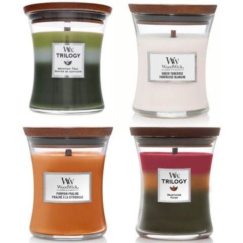 WoodWick Hourglass Medium Geurkaars - Voordeeldoos met 4 stuks!
