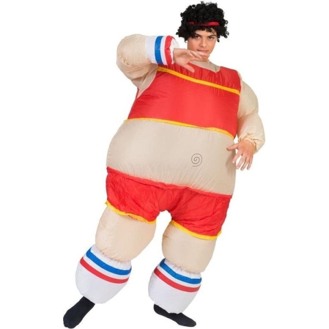 Opblaasbaar atleet kostuum voor volwassenen - carnavalskleding verkleedpak