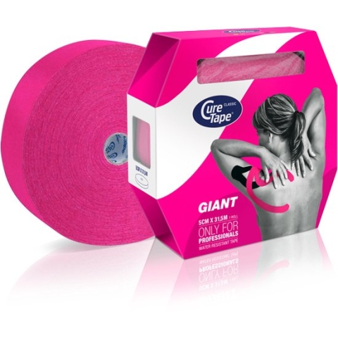CureTape® Giant Classic - Roze - Kinesiotape - Extra kleefkracht - 5cm x 31,5m