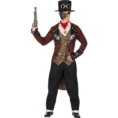 Widmann - Steampunk Kostuum - Steampunk Heer Van Stand - Man - Bruin - Large - Carnavalskleding - Verkleedkleding