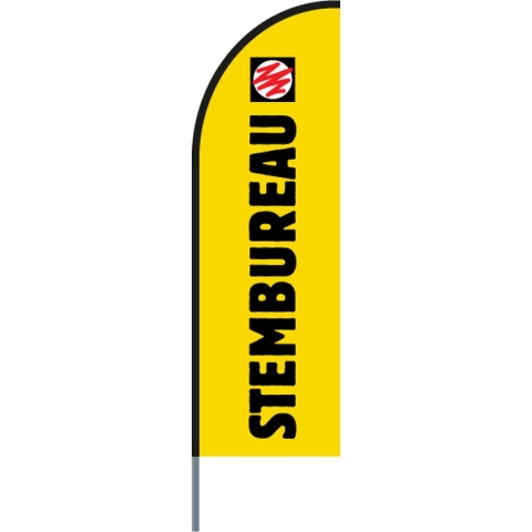 Beachflag - Stembureau - Beachflag inclusief mast - Horecavlaggen.nl