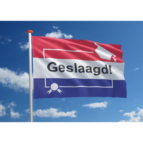 Geslaagdvlag: 'Geslaagd!' - 200x300 cm