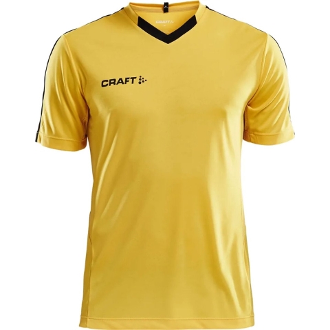 Craft Progress Contrast Shirt Korte Mouw Heren - Geel / Zwart | Maat: 3XL