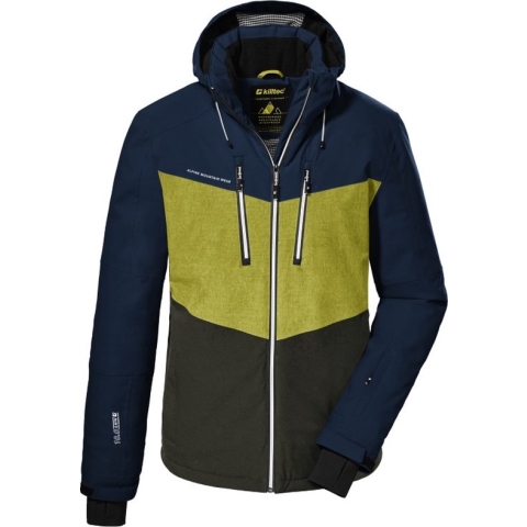 Killtec heren ski jas - ski-jas heren - 38699 - dark petrol/oker/dark moss - maat M