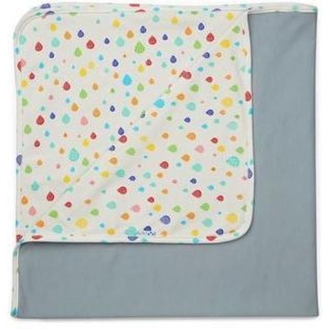 SuperLove Merino Organic Cotton Baby Deken - Rainbow Drops  -  90x90 cm
