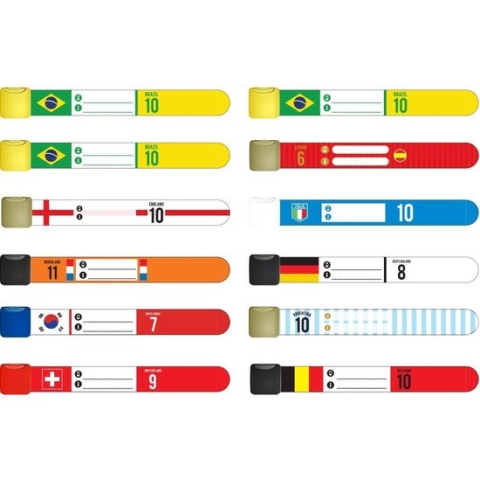 12 x infoband mix van landen (voetbal)
