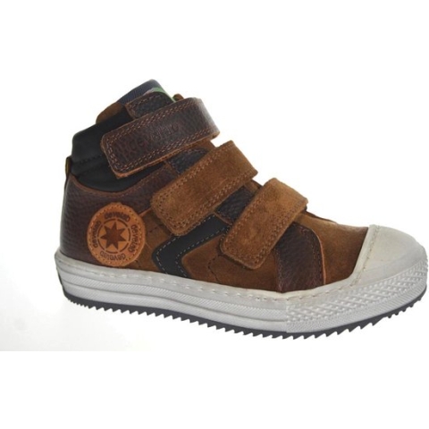 Develab 45901 757 cognac Jongens Klittenbandschoen - Cognac - 31