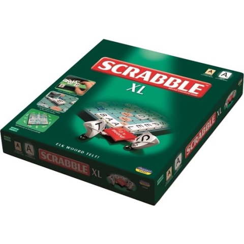 Scrabble XL - Bordspellen - Gezelschapsspel voor Familie - Extra grote letters en met Tilelock-systeem