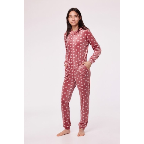 Woody onesie meisjes - roze - 232-12-YOB-V/956 - maat 176