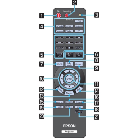EPSON H421F Afstandsbediening, Artikelcode 1557492