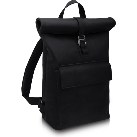 Rol Top Leren Rugzak POLIS - Rugzak voor Dames en Heren 16-20 L | Echtleren Laptop Rugzak voor Notebooks tot 15,6 Inch