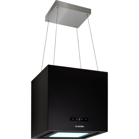 Klarstein Kronleuchter Smart - Eilandafzuigkap - 595m³/h - App-Bediening - LED-paneel - Black