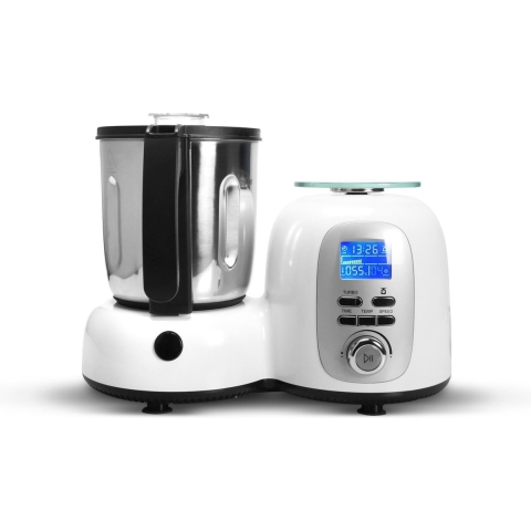 Multifunctionele Keukenrobot van efbe-Schott - SC HA 1020 - 2 lL - 10 Snelheidsniveaus: 300 ~ 6000 RPM - LCD-display - 1500 W - Timer tot 60 min