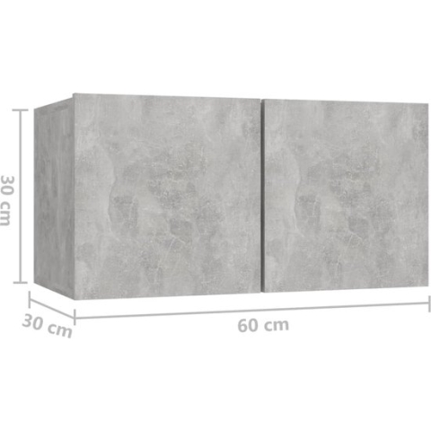 vidaXL-8-delige-Tv-meubelset-spaanplaat-betongrijs