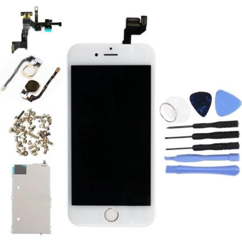 Voor Apple iPhone 6S 4.7" - A+ Voorgemonteerd LCD scherm Wit & Tools + Screen Guard