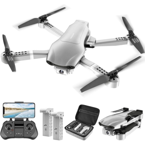 LUXWALLET Nocchi 4D Pro - 30 KM/h - 230 Gram - 5Ghz WiFI GPS Drone (500meter) - Camera - Live Video + 2 Accu + Opbergcase
