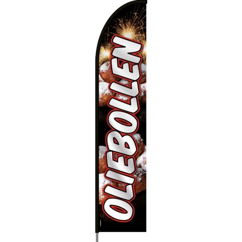 Beachflag - Oliebollen #2 - Vlag + Hengelsysteem + Draagtas - Actievlag.nl