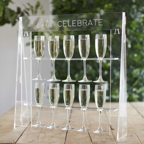 Ginger Ray - Ginger Ray - Let's Celebrate Acrylic Drink Stand - A Touch Of Pampas
