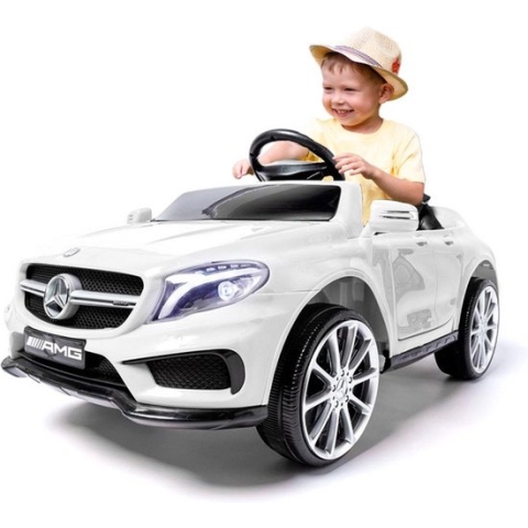 ShopbijStef - Kinder auto elektrisch - Kinder auto - Mercedes Benz GLA Elektrische Kinder Auto - Met Afstandbediening - Met MP3, LED-verlichting & Meer - Wit