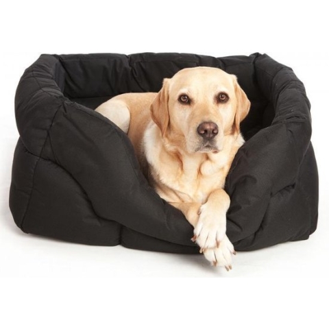 Hondenmand - waterproof - zwart - medium - 67 x 57 x 34 cm (l x d x h) Kussen 8 cm dik