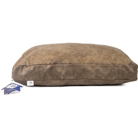 Let's Sleep Plush Pillow - Hondenkussen - Hondenmand - Gemalen schuimvlokken - 125 x 90 x 10 cm - XL - Taupe