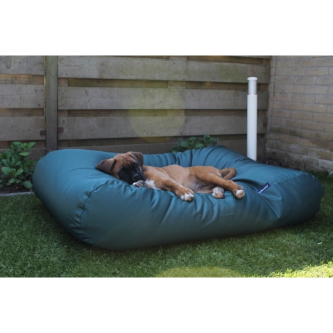 Dog's Companion - Hondenkussen / Hondenbed groen vuilafstotende coating - M - 90x70cm