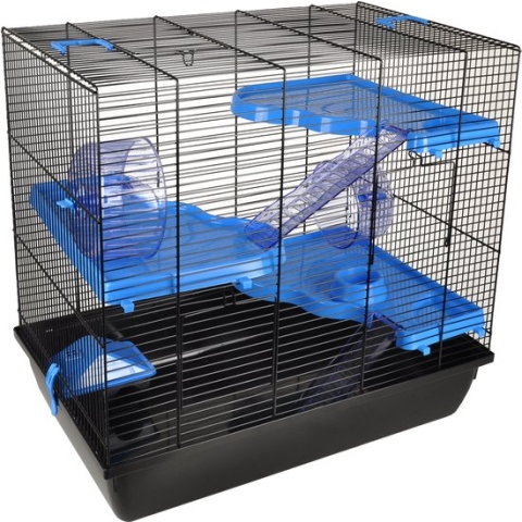 PetsFirst - Hamsterkooi Jenny - Blauw - 58 x 38 x 55 cm