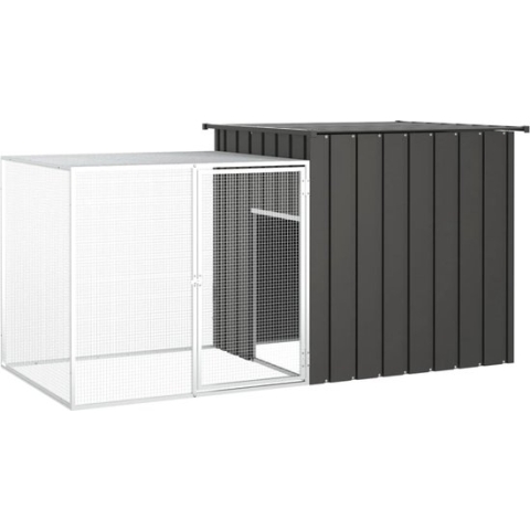 vidaXL-Kippenhok-200x91x100-cm-gegalvaniseerd-staal-antracietkleurig