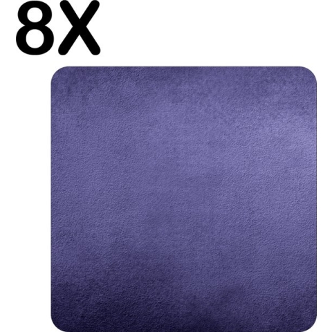 BWK Flexibele Placemat - Paarse Vegen Achtergrond - Set van 8 Placemats - 40x40 cm - PVC Doek - Afneembaar