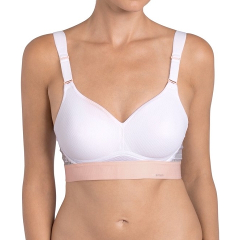 Triumph Triaction Hybrid Lite P EX Dames Sportbeha - WHITE - Maat B070
