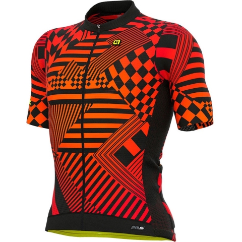 Ale Fietsshirt Korte Mouwen PRS Checker - Rood - M - Valt klein
