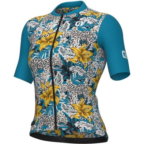 Ale Pr-e Hibiscus Jersey Met Korte Mouwen Groen S Vrouw