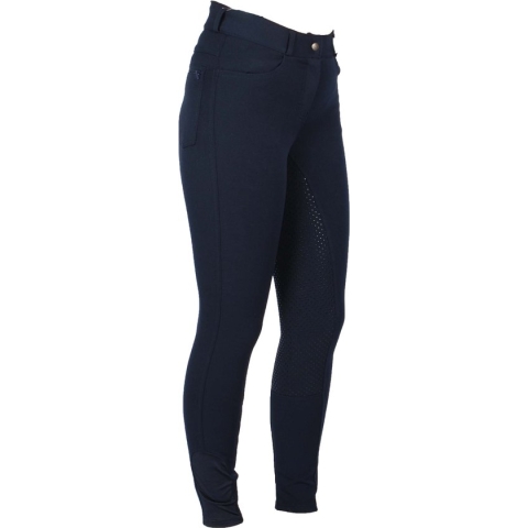 Mondoni Sada High Waist Full Grip Rijbroek - Paardrijbroek - Maat: 36 - Donkerblauw - Polyester / Spandex