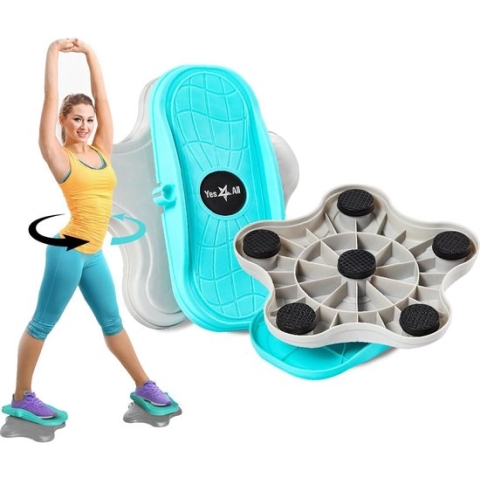 Unisex volwassenen TSR9, nieuwe generatie taillerotators, buikschijfoefenbord, thuistrainingsapparatuur voor gewichtsverlies, C. Cardio Twister - grijs/blauwgroen